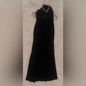 NWOT MAC DUGGAL 26533 HIGH SLIT HALTER RHINESTONE ACCENTS Black Dress sz 6 thumbnail 7