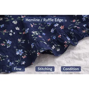 Francesca’s Navy Floral‎ Tiered Mini Skirt Size M NWT Boho thumbnail 3