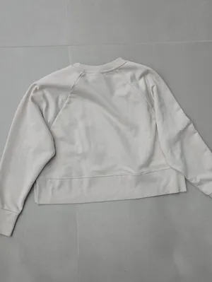 New Nike Women's Cream Crewneck Sweatshirt with Embossed Logo Size S thumbnail 4