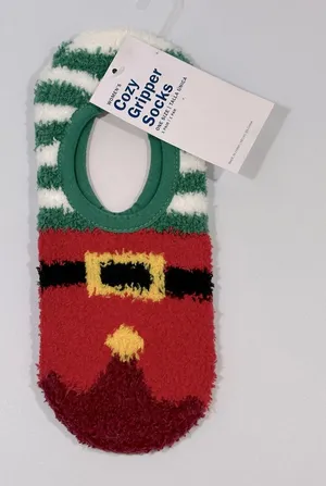 Old Navy Christmas Santa Gripper Socks Holiday Cabincore Cozy One Size Gift thumbnail 1