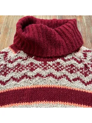 Free People Check Me Out Holly Berry XS Oversized Cropped thumbnail 2