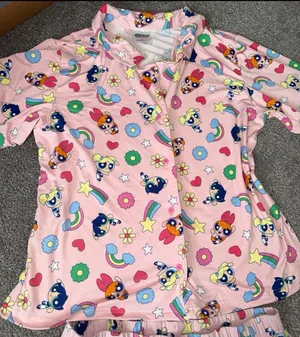 Powerpuff Girls Pajama Set Pink Size L thumbnail 2