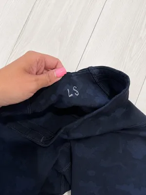 Lululemon Wunder Train High-Rise Crop Leggings 21" Heritage Camo Navy Blue Sz 6 thumbnail 2