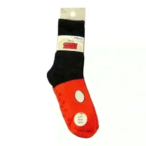 🆕Disney Mickey Mouse Spa Socks - Black and Red NWT thumbnail 2