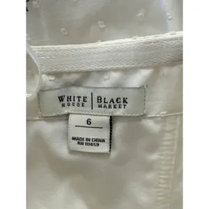 White House Black Market White Floral Embroidered Strapless Dress Women 6 A-Line thumbnail 10