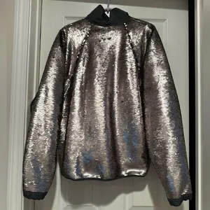 Free People Movement Hit The Slopes Sequin Jacket Shadow Combo Large $298 NWOT thumbnail 5