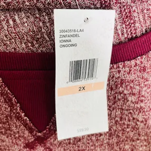 Jessica Simpson Zinfandel Ionna Ongoing Bell Sleeve Ribbed Henley Top- 2X- NWT thumbnail 7