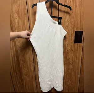 NBD White One Shoulder Dress  thumbnail 4
