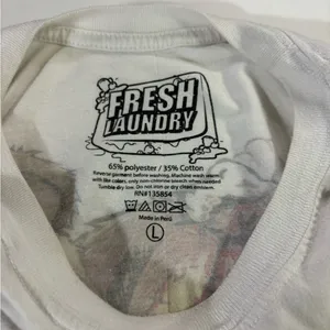 Fresh Laundry White Graphic Tee Size L thumbnail 7