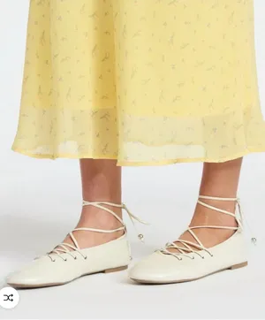 No boundaries Beige Corset Lace Up Ballet Flats Size 7.5 thumbnail 1
