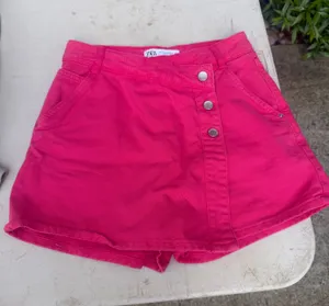Zara Pink Button Skort thumbnail 1