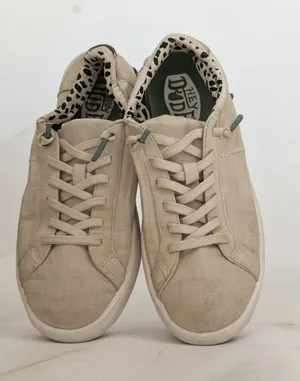 Hey Dude Sand/Beige with Leopard Print Lining thumbnail 1