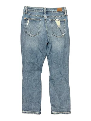 Judy Blue Distressed Boyfriend Fit Cotton Blend Denim Jeans Size 11/30 thumbnail 4