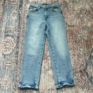 7 For All Mankind Logan Frost Stovepipe Jean with Fold Up Hem Size 26 thumbnail 4