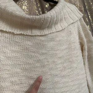 Suzy Shier Ivory Wool Knit Cowl Neck Chunky Midweight‎ Sweater Medium thumbnail 5