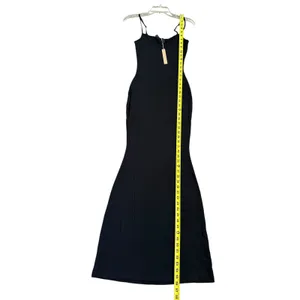 SKIMS Soft Lounge Long Ribbed Slip Dress Onyx size Medium thumbnail 6