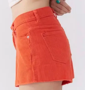 BDG Size 27 or 4 Corduroy orange mom jean shorts thumbnail 1