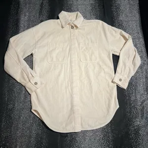 Womens XS The Group Babaton Aritzia off-white corduroy button-up shirt shacket thumbnail 1
