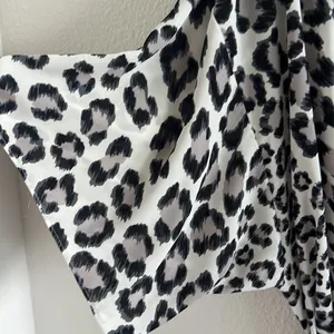 Victoria's Secret Kimono Robe Leopard Animal Print Neutral Black Trim M/L thumbnail 6