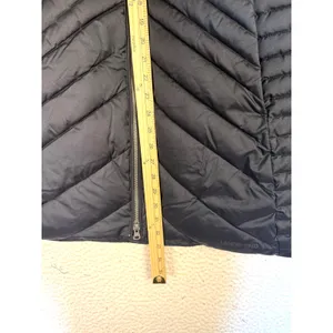 Lands‎ End Coat Womens 18 Black Puffer Hooded Fur Trim Insulated Mid Length thumbnail 7