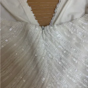 No Brand Beaded Maxi Dress Gown Bridal Size S White thumbnail 7