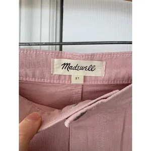 Madewell Classic Straight‎ Leg Pants Rose Pink Cotton Size 27 thumbnail 3