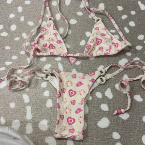 Frasier Sterling x Blackbough Swim bikini set hearts top love lace up triangle thumbnail 7