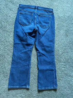 J. Crew Mid Rise Flare Crop Jeans Womens Size 29 Button Fly Cotton Stretch Denim thumbnail 9