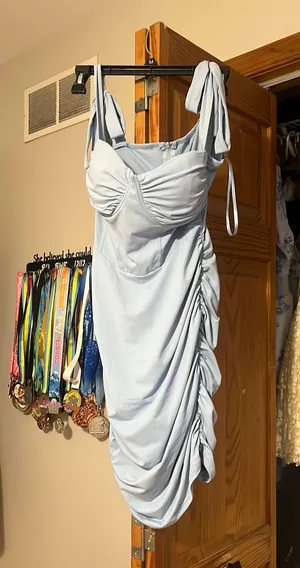 Lucy in the Sky Bodycon Blue Dress thumbnail 2