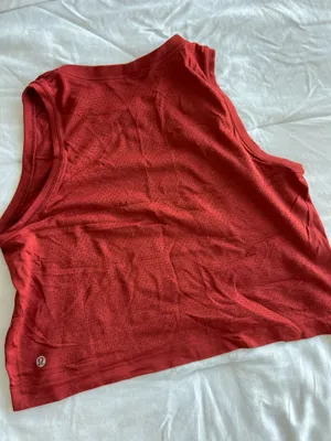 Lululemon Women’s Orange Sleeveless Crop Tank Top thumbnail 3