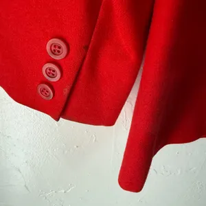 Vintage Pendleton Red Wool Blazer Jacket Womens Size‎ S Single Button USA Made thumbnail 8