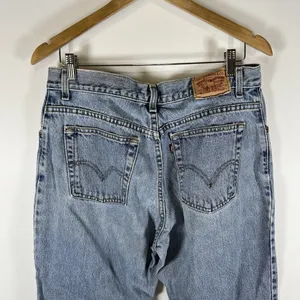 Vintage Levi’s 550 Relaxed‎ Tapered Jeans 100% Cotton | Size 14 M Casual 90’s thumbnail 6