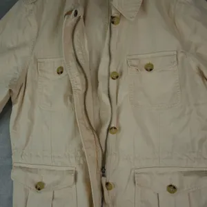 Lauren Ralph Lauren Jacket Womens XL Beige Herringbone Military Utility‎ Cotton thumbnail 9