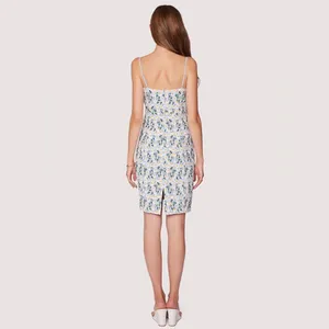 Lost + Wander Breath of Youth Scallop Pencil Skirt Midi Dress Light Blue Floral thumbnail 10