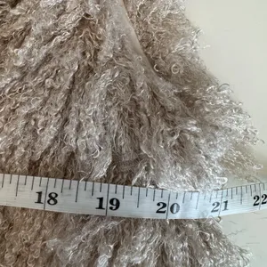 Anthropologie Hazel Long Shaggy Vest L Beige Snap Close Pockets Boho Lagenlook thumbnail 10