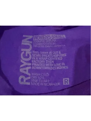Raygun Vikings Graphic T-Shirt Women S Purple Football Fan Short Sleeve Tee thumbnail 3