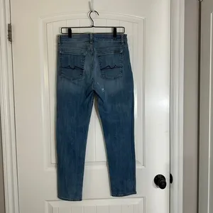 7 For All Mankind Josephina Straight High Rise Blue Jeans‎ Womens Size 29 thumbnail 4