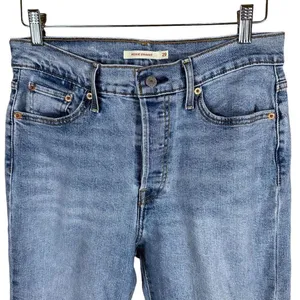 Levi’s Wedgie Straight Distressed Denim Jeans Women’s Size 29x28 thumbnail 3