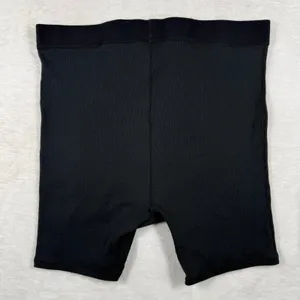 Skims Cotton Rib Boxer Onyx Black Ribbed High Waisted Shorts Womens XL‎ NEW thumbnail 7