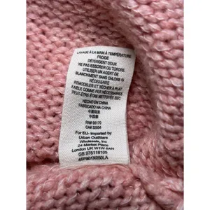 Free People Orange Pink Oversized Dolman Sweater Chunky Knit Top XS thumbnail 8