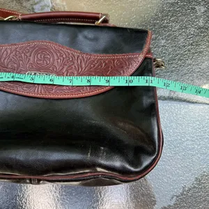 Vintage st. Borse Purse Pocketbook Black Brown Leather? Western thumbnail 11