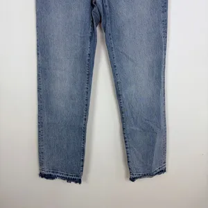 Madewell Mid-Rise 90s Straight Leg Jeans Blue Denim Released Hem‎ Boho Size 27 thumbnail 5
