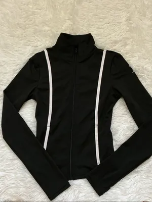 Sommer Ray Black Active Zip Jacket & Leggings Two Piece Set with White Lining thumbnail 4