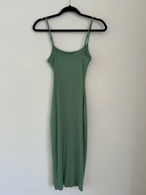 Revolve Superdown candace slit green midi dress size XS thumbnail 8