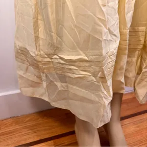 New Ontre Maxi Shirtdress Sz M Butter Yellow Dress Short Sleeves thumbnail 4
