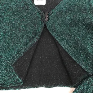 FREE PEOPLE Emmaline Metallic Green Cardigan Long‎ Sleeve Goth Dark Romantic XS thumbnail 10