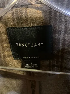 Sanctuary Plaid Jacket Blazer Size L thumbnail 2