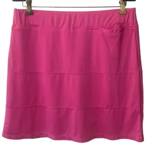 Court‎ Haley Tiered Mesh Pink Skort Athletic Tennis Golf Feminine Preppy L thumbnail 5