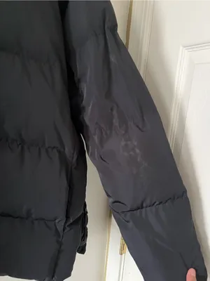 Fabletics Womens Black Hooded Puffer Jacket Large Winter Coat Athleisure Travel thumbnail 4