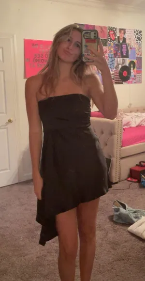 ZARA STRAPLESS SATIN EFFECT DRESS thumbnail 1